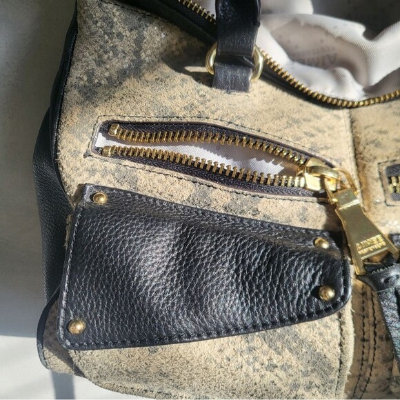 AIMEE KESTENBERG Python Snakeskin Prints Foldover Dual Pockets Shoulder Bag 12x9 - Picture 13 of 15